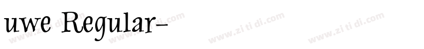 uwe Regular字体转换